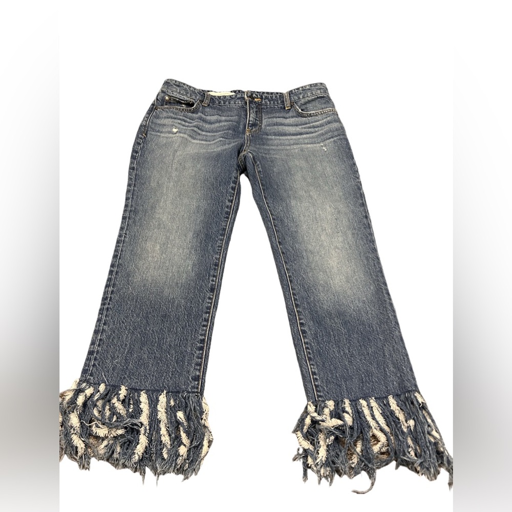Pilcro and the Letterpress Hyphen Boyfit Crop French Hem Jeans Size: 28